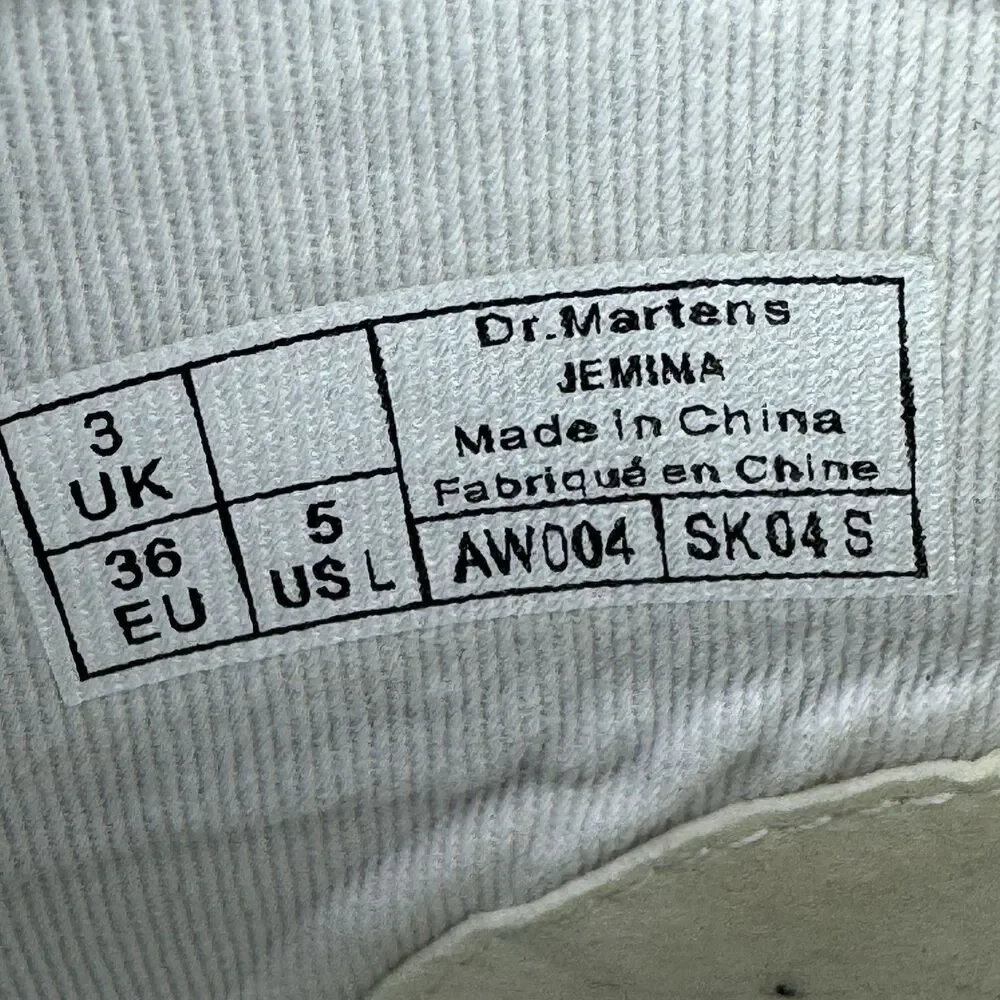 Dr Martens Shoes Jemima Womens Sz 5 Silver Kiltie Chukka Leather Moc Boots